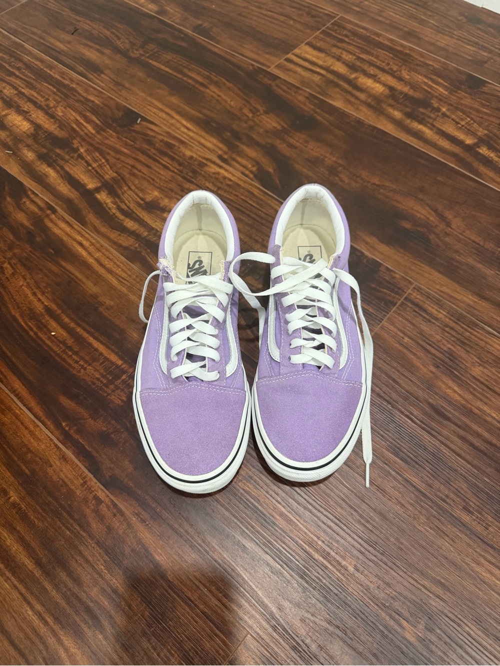 Vans Lilac Canvas Old Skool Sneakers with White Accents